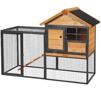 AllMyPets Gabbia per Conigli con Casetta Rampa e Area Aperta 122x63x92cm