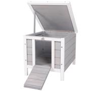 AllMyPets Gabbia per Conigli in Legno da Esterno Tetto Rampa Antiscivolo