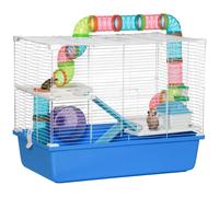 AllMyPets Gabbia per Criceti a 3 Livelli con Tunnel,Casetta e Ruota U4904BU