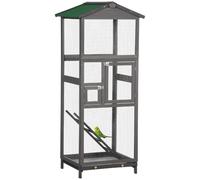 AllMyPets Gabbia per Uccelli H 165cm in Legno da Esterno Grigio Chiaro U5060LG