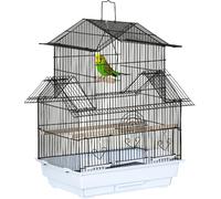 AllMyPets Gabbia per Uccelli in Metallo 50.5x41x63 cm Bianco 062V01WT-D10
