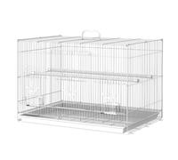 AllMyPets Gabbia per Uccelli in Metallo con Posatoi 60x41x41cm Bianco 25D51