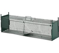 AllMyPets Gabbia Trappola per Animali Vivi con Doppia Porta 100x25x28cm Verde Scuro - AB5514