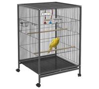 AllMyPets Gabbia Uccelli Acciaio e PP Grigio AMP-D101086G
