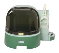 AllMyPets Lettiera per Gatti Chiusa con Coperchio Apribile Verde A1100GNAO10