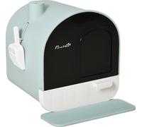 AllMyPets Lettiera per Gatti Chiusa con Filtri Paletta e Vassoio Removibile Struttura in PP 43x44x47cm Verde - 50D31
