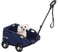 AllMyPets Passeggino per Cani Pieghevole con Borsa e Cuscino 53x45x28 Blu Scuro