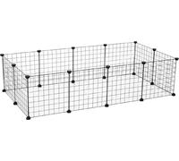 AllMyPets Recinto Modulare per Animali Domestici Nero 12 Moduli 35x35cm D75AMP55