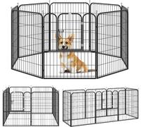 AllMyPets Recinto Modulare per Cani in Metallo e Acciaio 8 Pannelli 79x100cm