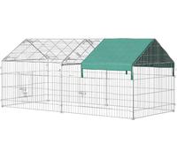 AllMyPets Recinto per Animali con Telo di Copertura in Acciaio 220x103x103cm