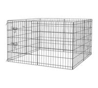 AllMyPets Recinto per Cani Box per Animali da 8 Pezzi Nero A1951BKAO10