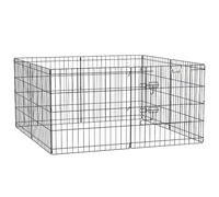 AllMyPets Recinto per Cani Esterno e Interno con 8 Pannelli a Rete Nero 1BKAM214