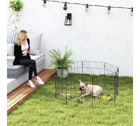 AllMyPets Recinto per Cani Recinto Espandibile Pieghevole Acciaio 50x60 cm Nero