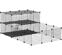 AllMyPets Recinto per Conigli Modulabile in Metallo Scaletta Accessori Montaggio