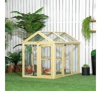 AllMyPets Recinto per Galline in Legno e Rete in Metallo 140x88.5x106 cm Legno