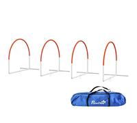AllMyPets Set Agility Dog 4 Pezzi con 4 Picchetti Bianco/Arancione 0OGAM309