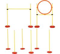 AllMyPets Set Agility Dog con Paletti ed Anello per Addestramento Cani D070D6