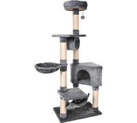 AllMyPets Tiragraffi per Gatti Albero Tiragraffi Torre Condominiale Multiripiano Altezza 150cm - D30D80