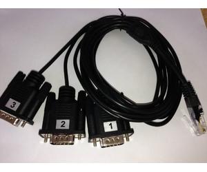 Allnet all4500_ COM 3 x DB9 RJ-45 Black Cable Interface/Gender Adapter - Cavo Interface/Gender Adapters (3 x DB9, RJ-45, Male/Male, Black, 20 g)