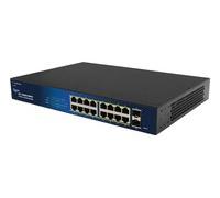 ALLNET ALL-SG8418PM switch di rete Gestito Gigabit Ethernet (10/100/1000) Supporto Power over (PoE) 19U Nero [ALL-SG8418PM]