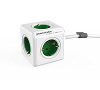Allocacoc 1300GN/DEEXPC, PowerCube Extended Spina a 5 Prese, Verde/Bianco