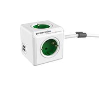 Allocacoc 1406GN/DEEUPC prolunghe e multiple 1,5 m 4 presa(e) AC Verde, Bianco - Multiprese (1,5 m, 4 presa(e) AC, Tipo F, Verde, Bianco)