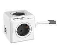 POWERCUBE PLUG EXTENDED USB 15M GREY 1406GY/DEEUPC