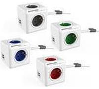 Allocacoc Powercube Extended USB 1.5m Rosso