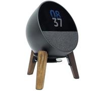 Alloery Supporto per altoparlante da scrivania compatibile con Echo Spot e Homepod Mini, gambe in legno per proteggere il supporto per tutti gli altoparlanti intelligenti di dimensioni adatte (noce