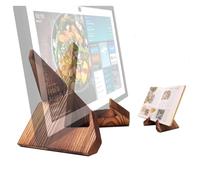 Alloery Supporto per tablet compatibile con Echo Show 15, Echo Show 21 e adatto per libri di cucina, supporto display (marrone scuro)