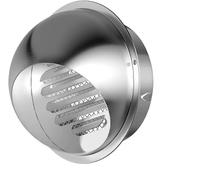 alloggiamenti esterni, alloggiamenti di ventilazio Copertura griglia rotonda estrattore esterno tappo di sfiato for asciugatrice a parete, montato su una parete, rete antivento antipioggia(4inch 100mm