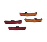Alloggiamenti Luci Posizione Laterali Per Paraurti Anteriore E Posteriore Per Lincoln MKX 2007-2010 Accessori Auto Copri lente fari auto(4 yellow red)