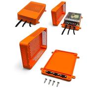 Alloggiamento adatto per alimentatore di commutazione Mean Well serie LRS compatibile con alimentatore Meanwell LRS-35 LRS-50 LRS-100 LRS-150 LRS-200 (arancione, LRS 100)