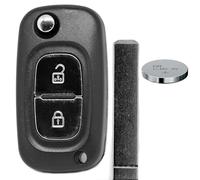 Alloggiamento chiave pieghevole 2 tasti radio telecomando batteria vuota...