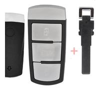Alloggiamento chiave wireless Smartkey + chiave di emergenza per VW Passat...