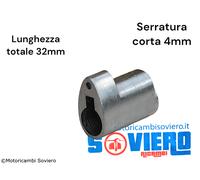 Alloggiamento Cilindretto Bloccasterzo Vespa serratura corta dentino 4mm