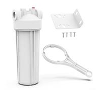 Alloggiamento del filtro dell'acqua con staffa in acciaio resistente e pulsante di riduzione della pressione per un facile cambio della cartuccia del filtro e tenuta resistente alle perdite