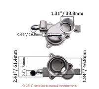 Alloggiamento del termostato 17690 80JA0/Fit for Suzuki Ignis Swift SX4 1.6 1.8 EZ 1.5 2005-2011 RS415 M16A M18A M13A 17690-80JA0 17690-63J00(1 Set (2pcs))