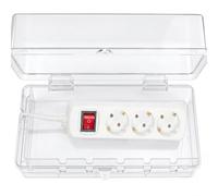 Alloggiamento di prolunga resistente alle intemperie, protezione per cavi, cassetta elettrica con serratura, resistente all'acqua, protezione per cavi per esterni, copertura impermeabile (trasparente