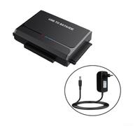 Alloggiamento esterno per disco rigido alternativo per IDE per SATA 2.5 3.5 - Convertitore USB 3.0 con alimentazione 12 V per trasferimento veloce di file (standard UE)