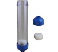 Alloggiamento Filtro Acqua Trasparente T33 Rete Fine e Tenuta | Plastica Alimentare, Ricarica Media Fai da Te, per Casa e Giardino, Riduce Sedimenti e Calcare