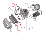 Alloggiamento Filtro Olio Motore Guarnizione & Refrigerante Set Per BMW E60 E61