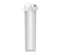 Alloggiamento for filtro acqua trasparente da 20 pollici con connettore in rame da 1/2,3/4 pollici, prefiltro a grande portata Installazione semplice, Pollici per l'intera casa(DN15)