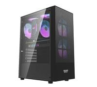 Alloggiamento Gioco PC Computer 3 RGB Ventola Torre Midi Itx M-ATX USB 3.0 Nero