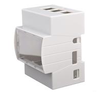 Alloggiamento in ABS sicuro per Raspberry Pi, costruito per montaggio su guida DIN con porta trasparente e blocco scorrevole (Pi3B non ha una ventola)