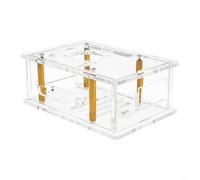 Alloggiamento in acrilico progettato specificamente per Orange Pi Zero 4 Pro con allineamento del foro della ventola, esclusione della polvere e ottica (guscio)