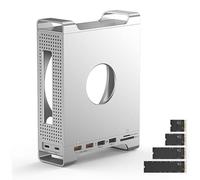 Alloggiamento in metallo con hub USB-C per Mac mini M4/M4 Pro, supporto di raffreddamento docking station con slot SSD M.2 NVMe da 8 TB, porte USB 10 Gbps, porta SD3.0 TF3.0
