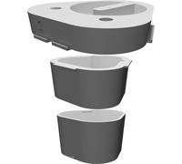 Alloggiamento Lampada Campeggio per Batteria Bosch 12V LED Guscio Stampato 3D