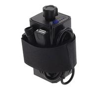 Alloggiamento per batteria da 8,4 V, 4 custodie per batterie 18650 con uscita USB e CC, indicatore LED, cinghie, chiusura in , fili integrati, impermeabile per lampada da bicicletta, 11,5 x 8 x 5,7 cm