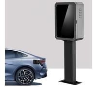 Alloggiamento per caricabatterie EV da esterno bloccabile, con accessori, palo di ricarica per auto da esterno montato a pavimento, foro di ingresso cavi riservato